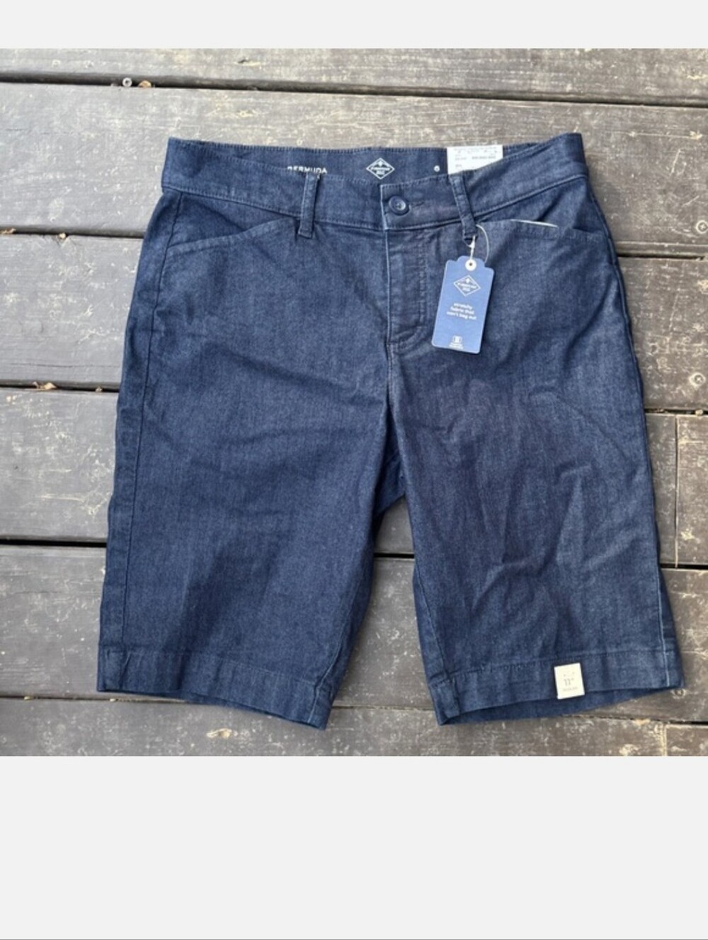 St. John's Bay Dark Navy Denim Shorts